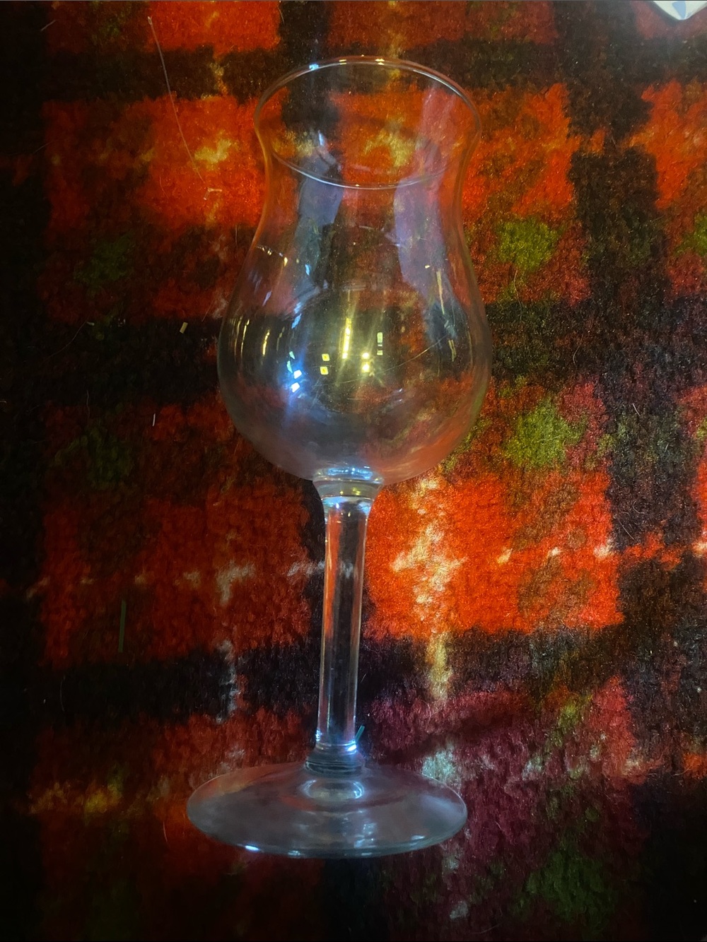 Clear Stemmed Tulip Glass - Single Wine/Spirits Glass